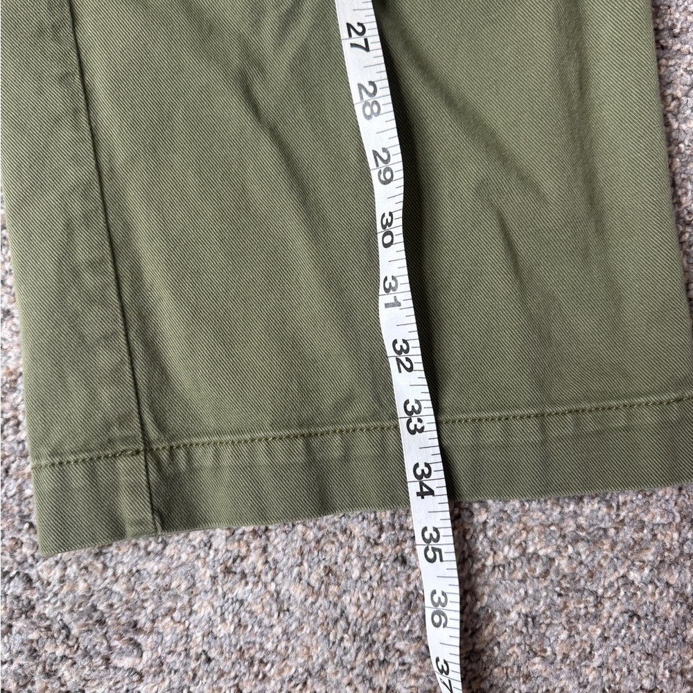 Maeve Olive Green Pleated Wide-Leg Chinos - Picture 5 of 6